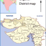Map of Gujarat State, India