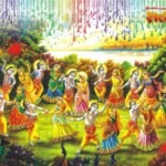 Krishna dancing with gopis