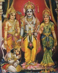 Ram, Sita, Laxman and Hanuman