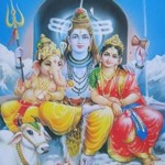Shiva, Parvati and Ganesh