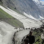 Amarnath pilgrims en route the holy shrine
