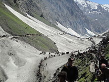 Amarnath pilgrims en route the holy shrine