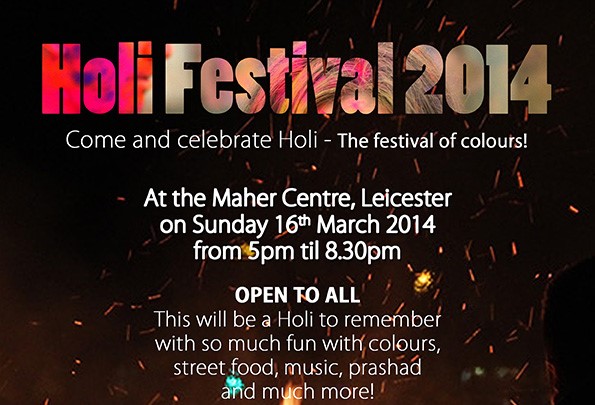 Holi Festival 2014 at Maher Centre, Leicester, UK