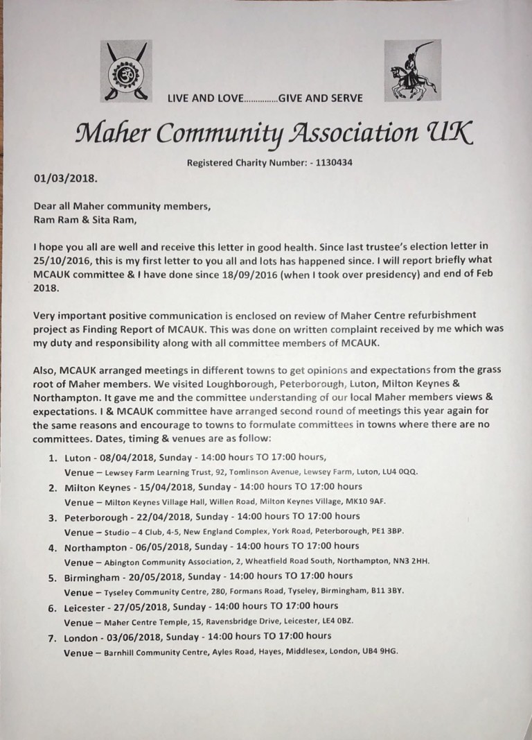 Newsletter 2018 – Maher Community Association UK