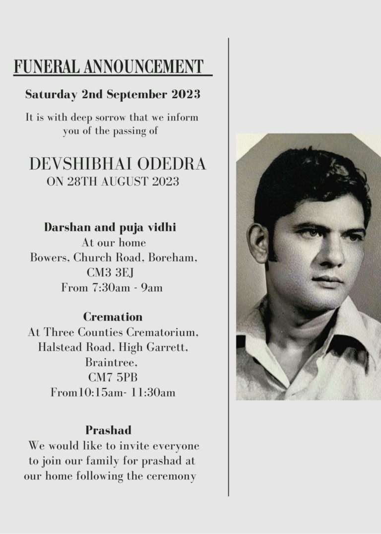 Devshibhai Odedra Passed Away