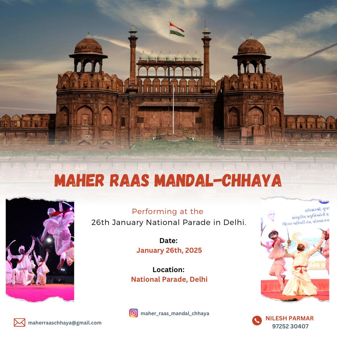 Maher Raas Mandal Chhaya performing at National Parade in Delhi on 25 January 2025