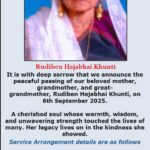 Rudiben Hajabhai Khunti passed away