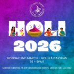 Holi Darshan 2026 at Maher Centre on Monday 2nd March 2026