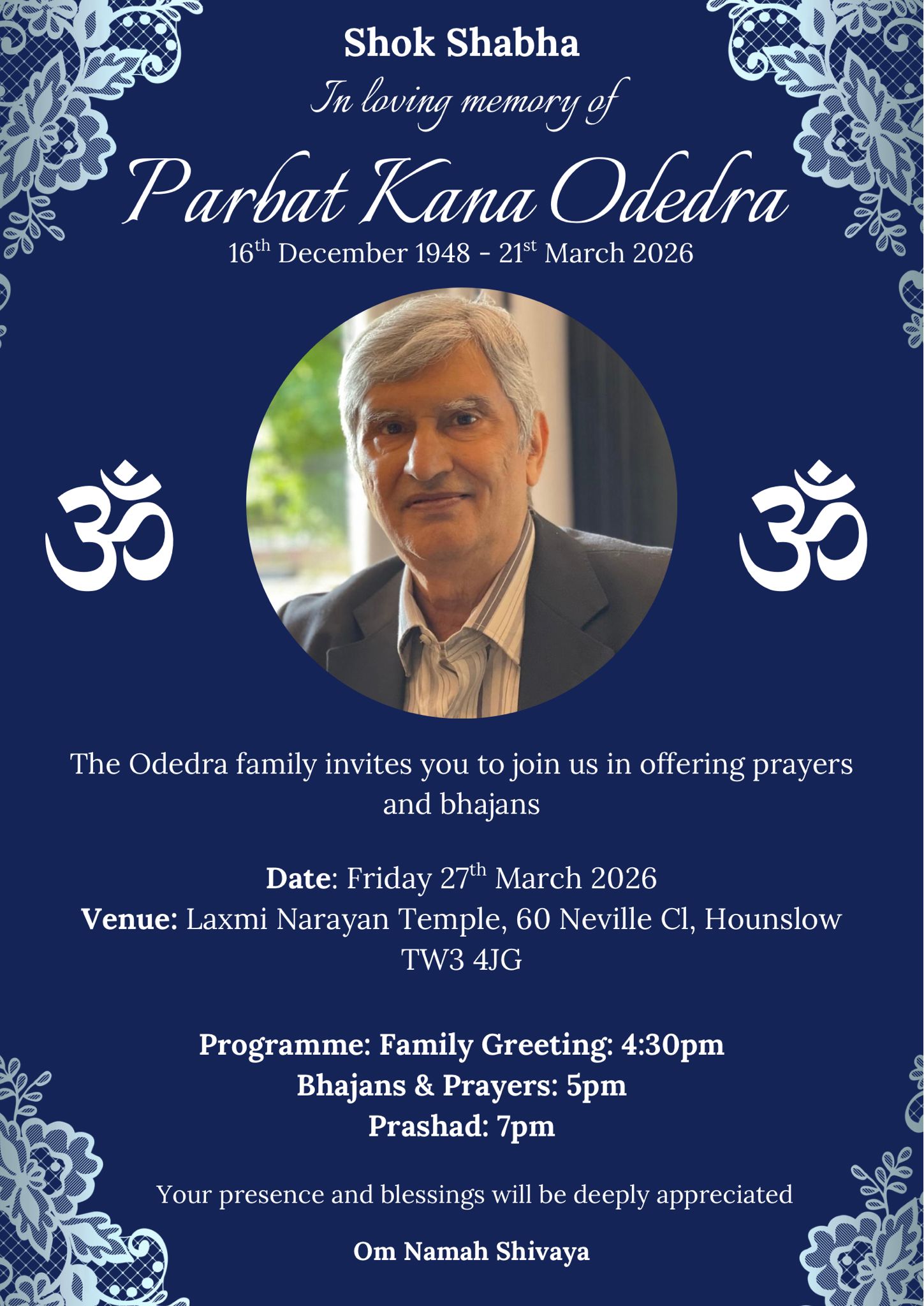 Parbat Kana Odedra passed away