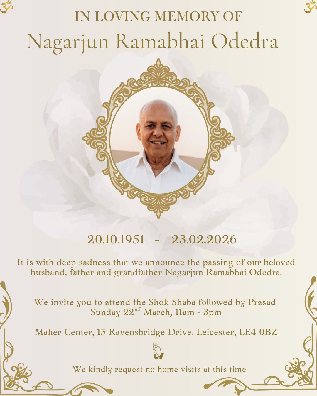 Nagarjun Ramabhai Odedra passed away