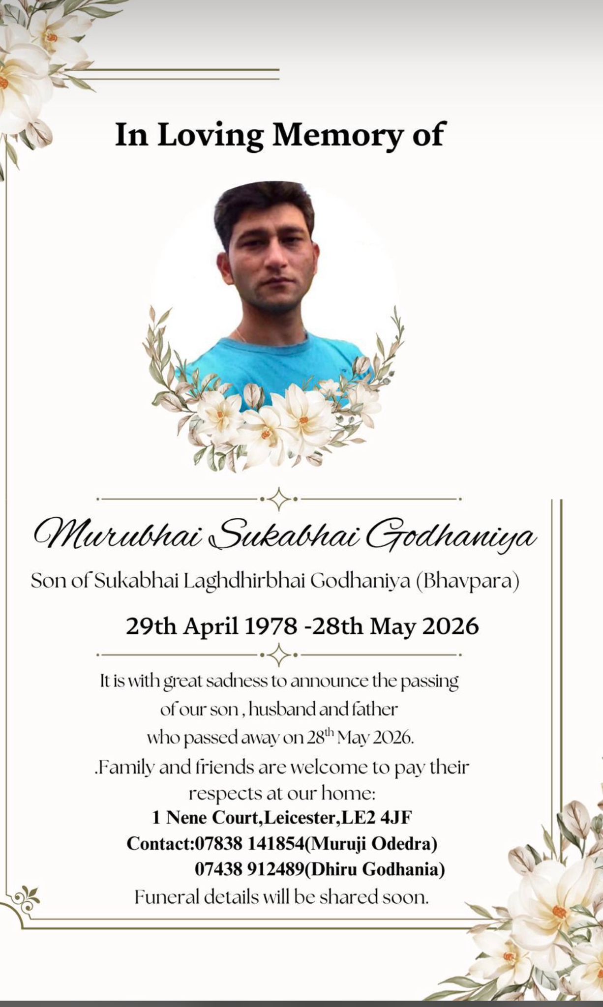 Murubhia Sukabhai Godhaniya passed away