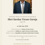 Savda Viram Gareja passed away